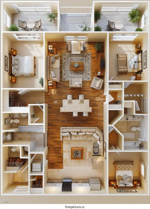 Modern Apartment Floor Plan Design