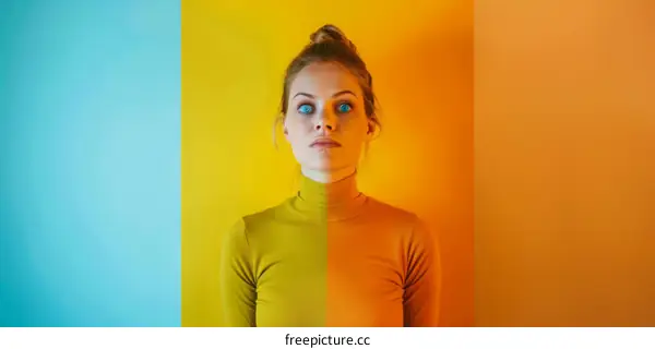 woman with one blue eye and one brown eye