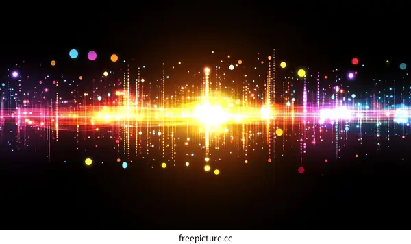 Abstract Colorful Light Wave Background Design