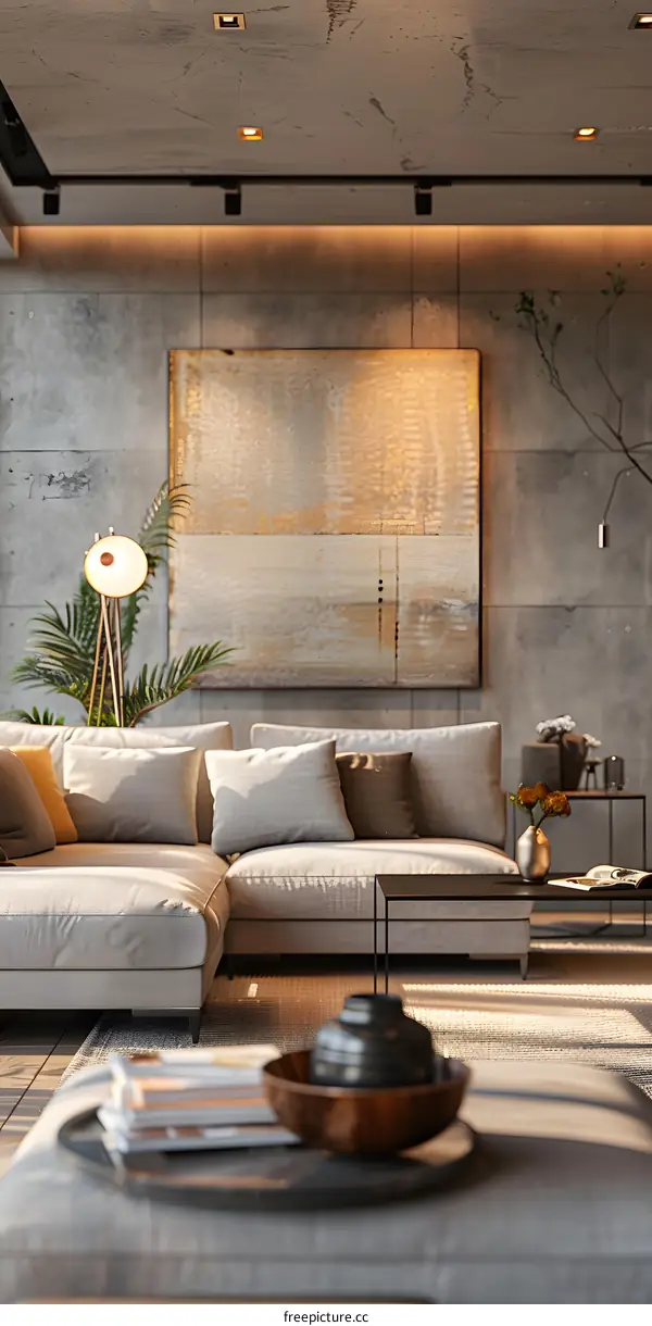 Modern minimalist living room