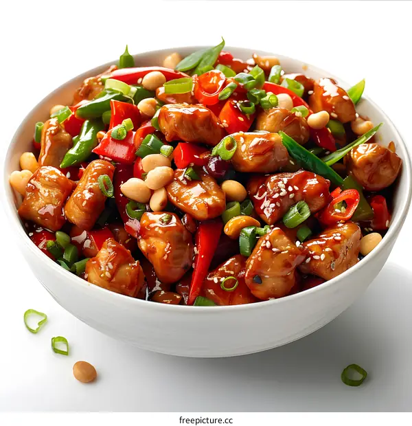 Kung Pao Chicken with Peppers and Peanuts