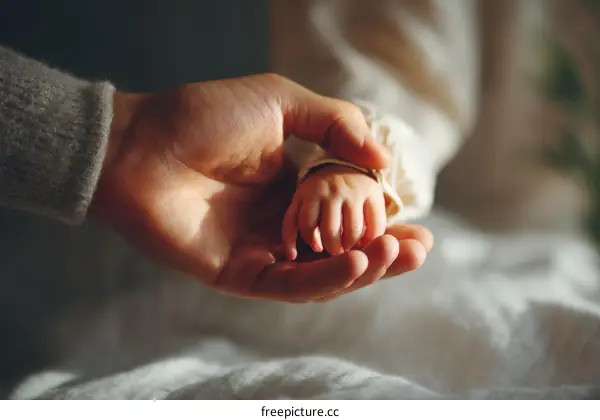 Parent Child Hands Holding Affection