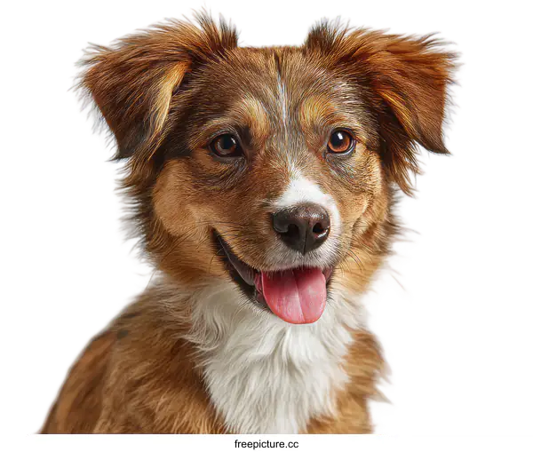 [Transparent Background PNG]Close-up Portrait of a Happy Puppy