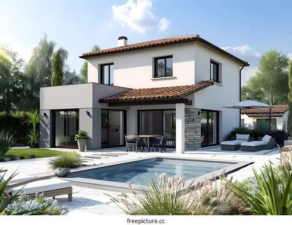 Modern Villa with Swimming Pool and Patio