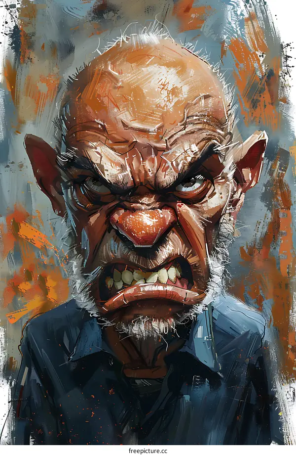 Portrait of an old man with a beard