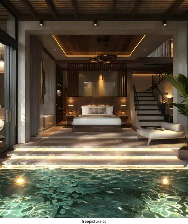 A luxury hotel built on the water