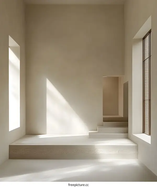 Minimalist Interior Design with White Walls and Natural Light