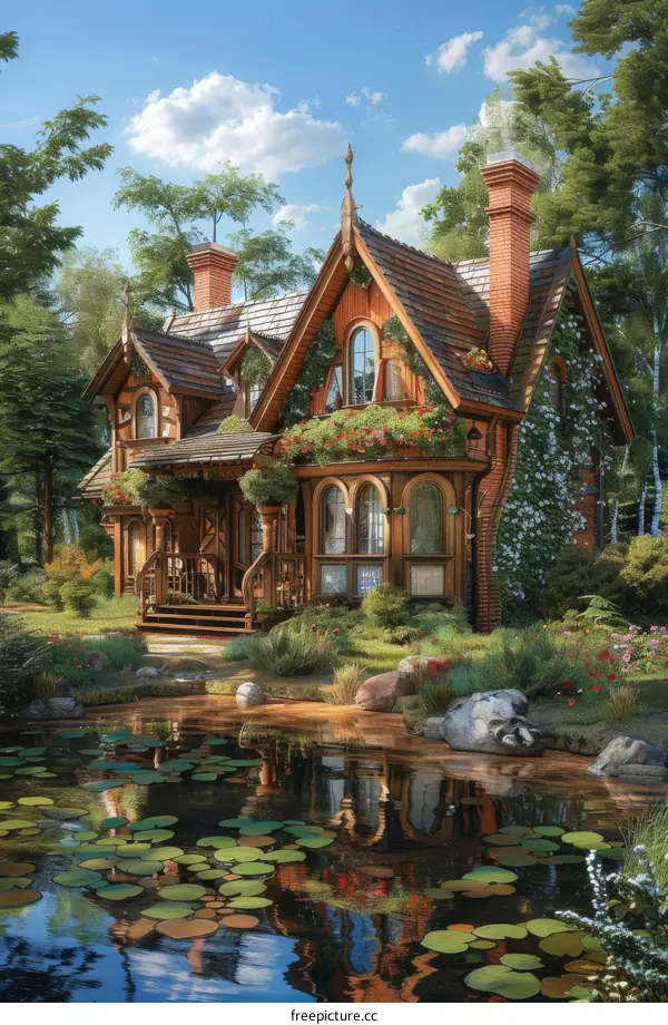 Enchanted Cottage with Garden Pond