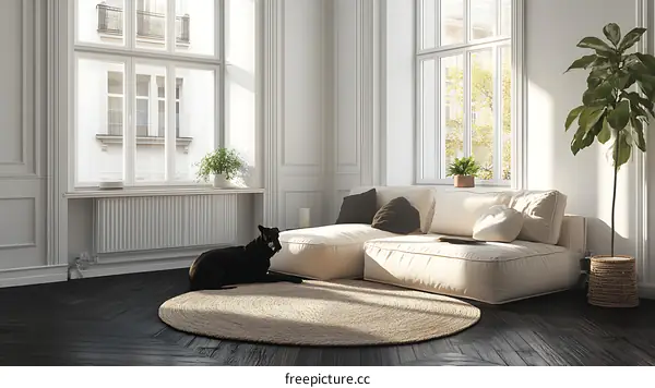 Modern European Style Living Room Interior