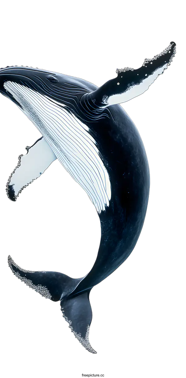 [Transparent Background PNG]Humpback Whale Tail Painting