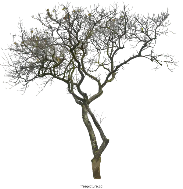 [Transparent Background PNG]Bare Tree Branches Illustration Against transparent background
