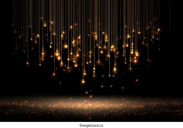 Golden Light Falling Effect Background