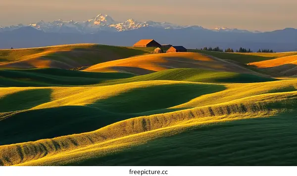Picturesque Rolling Hills at Sunrise