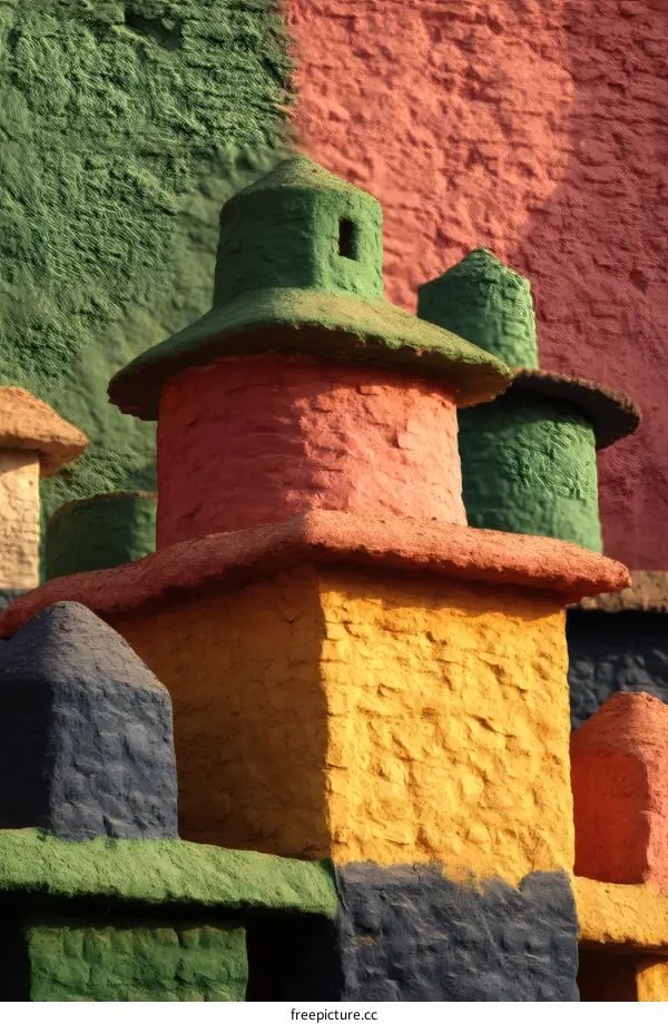 Colorful Traditional Architectural Structures