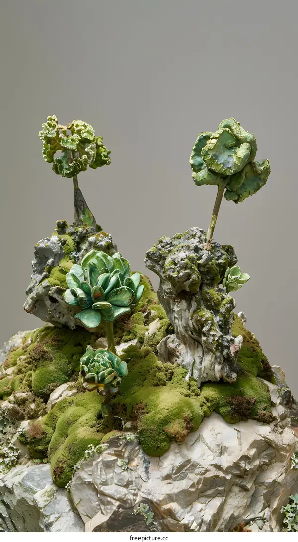 Green Miniature Bonsai Garden