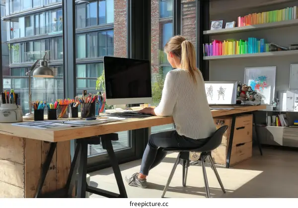 Creative Workspace with Natural Light
