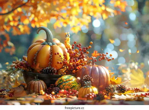 Pumpkins in Autumn