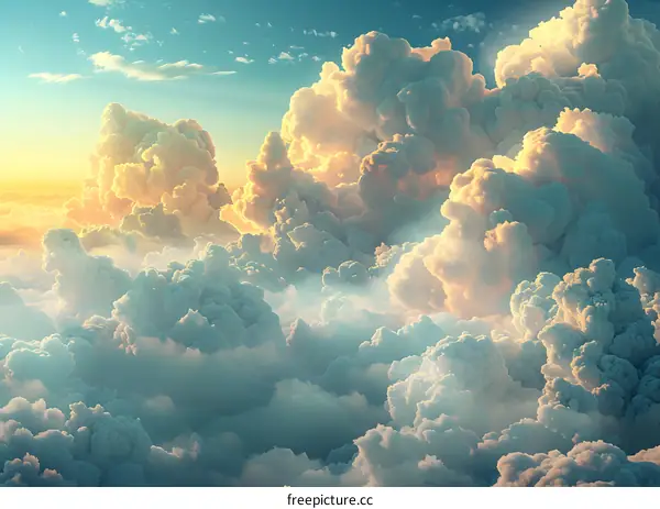 Cumulus cloudscape