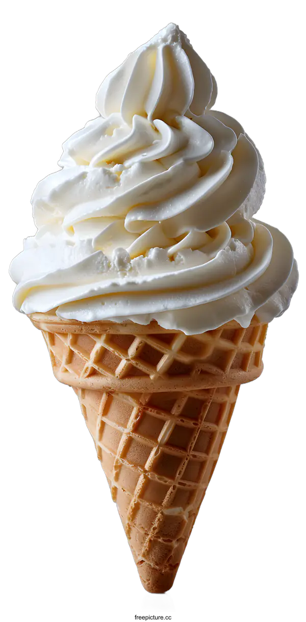 [Transparent Background PNG]Soft Serve Ice Cream Cone