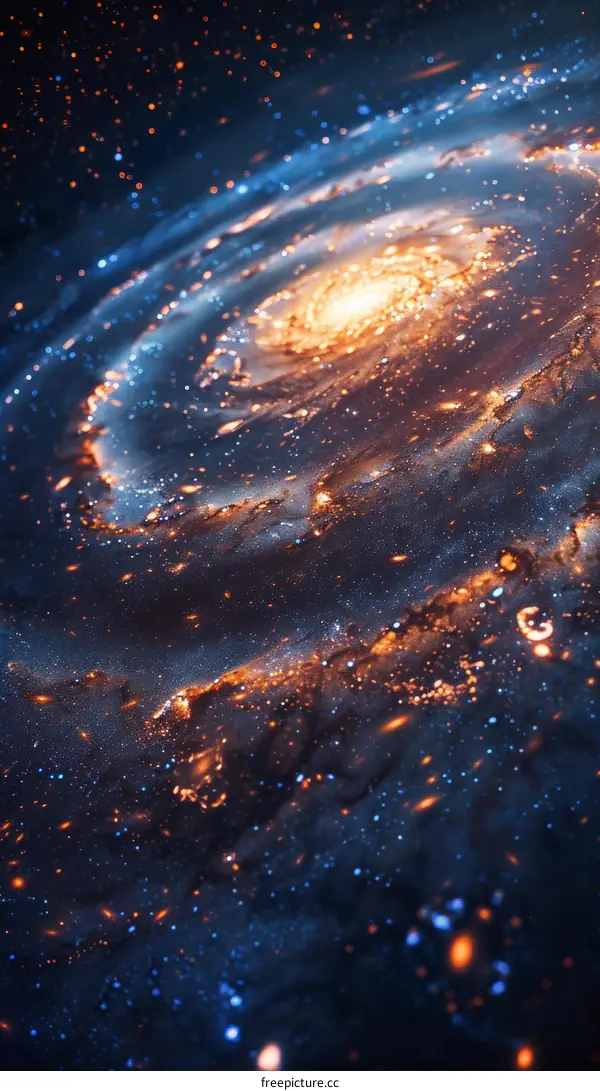 Mesmerizing spiral galaxy with radiant core