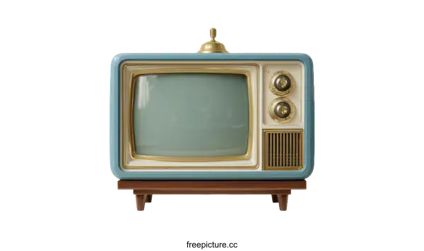 [Transparent Background PNG]Retro Vintage Television Illustration