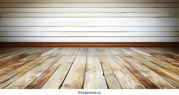 Rustic Wood Floor and Wall Background