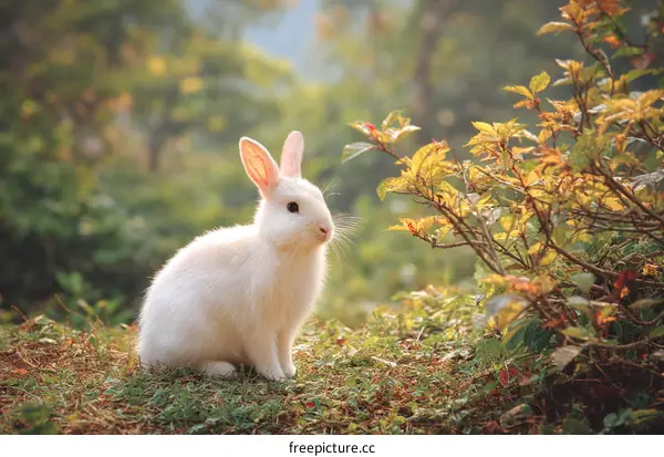 White Rabbit in Natural Surroundings