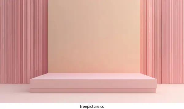 Pink Minimalist Product Display Stage