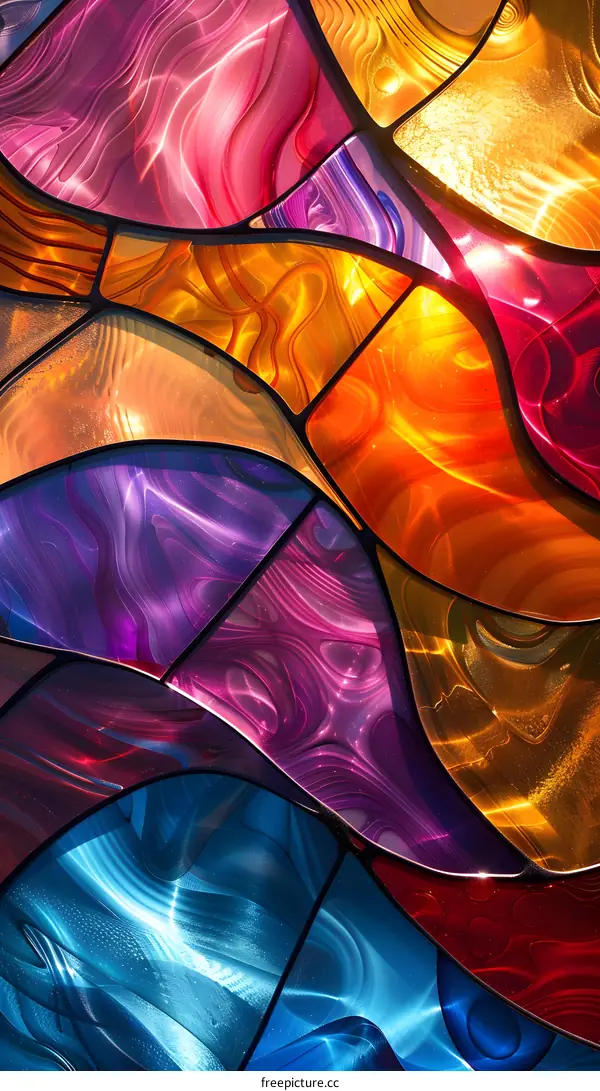 abstract stained glass window