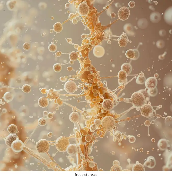 Abstract illustration of a protein structure