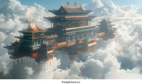 Chinese palace in the clouds