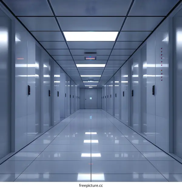 Futuristic Technology Server Room
