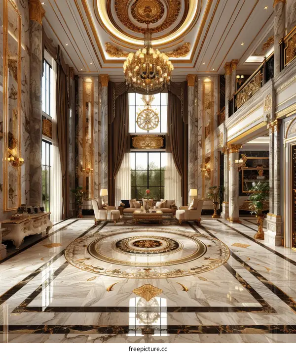 Luxurious Golden Hall Interior Design