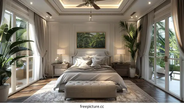 Luxury Bedroom Interior Design Illustration