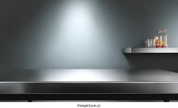 Modern Stainless Steel Countertop Showcase