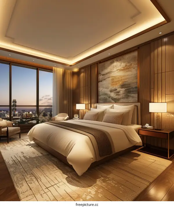 Luxury hotel bedroom