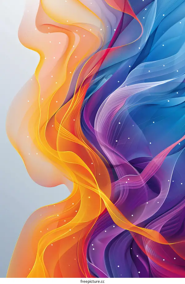 Abstract Colorful Flowing Lines