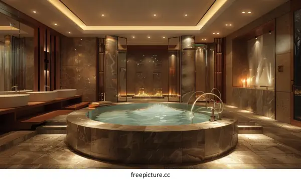 Modern Luxurious Spa Hot Tub Interior Design