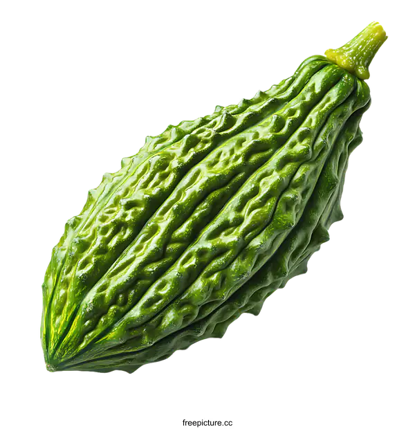[Transparent Background PNG]Close-up of Fresh Bitter Melon