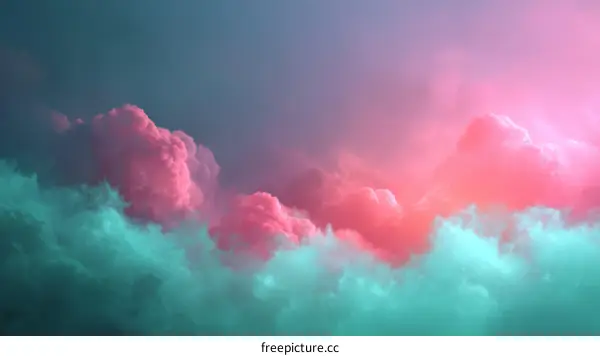 Vibrant Colorful Cloudscape Abstract