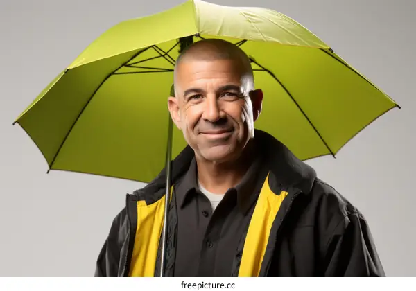 man holding an umbrella