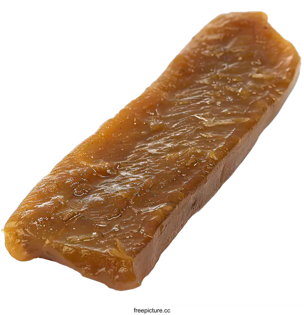 [Transparent Background PNG]A long brown piece of beef jerky