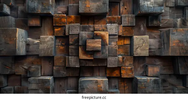 Rustic Wood Plank Wall Texture Background: Aged, Weathered, Reclaimed