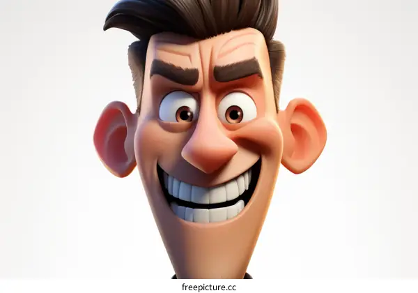 Surprised Man 3D Illustration