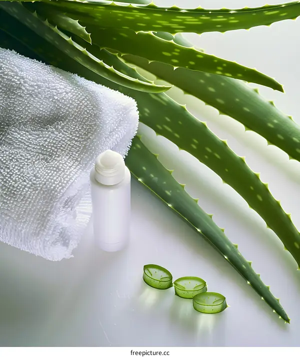 Aloe Vera Plant with Gel and Roll On Bottle