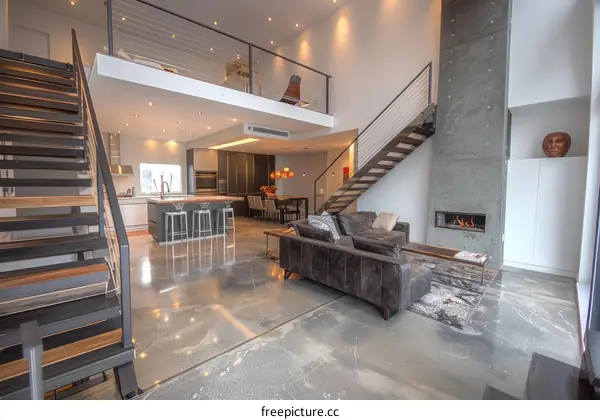 Industrial Style Loft Apartment Interior