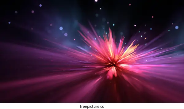 Abstract Explosion of Colors Radiating outwards
