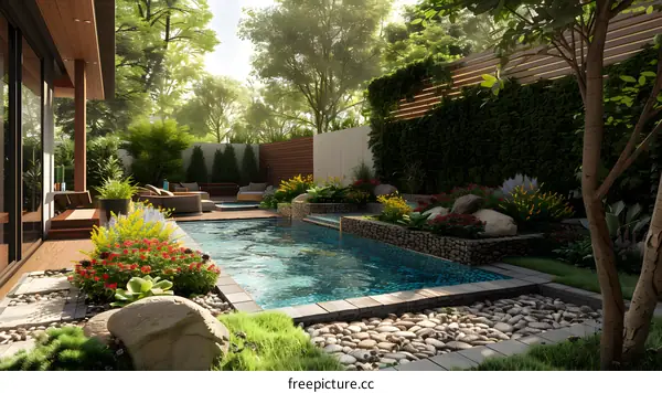 Modern house with swimming pool