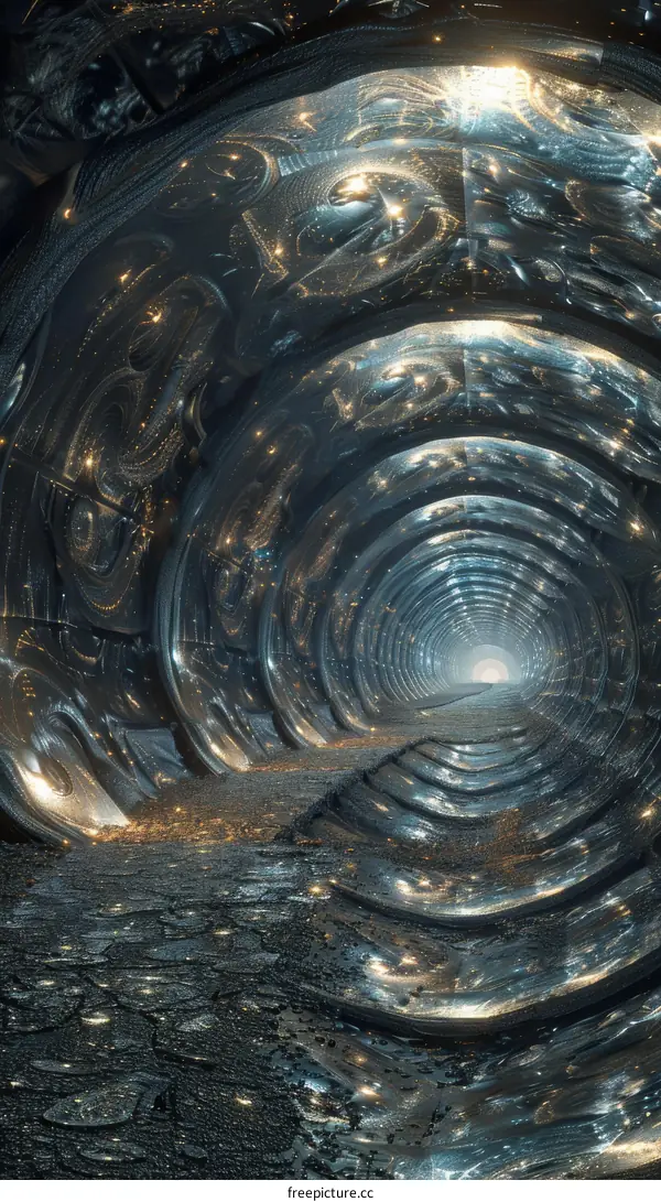 Mystical Glowing Sci-Fi Tunnel