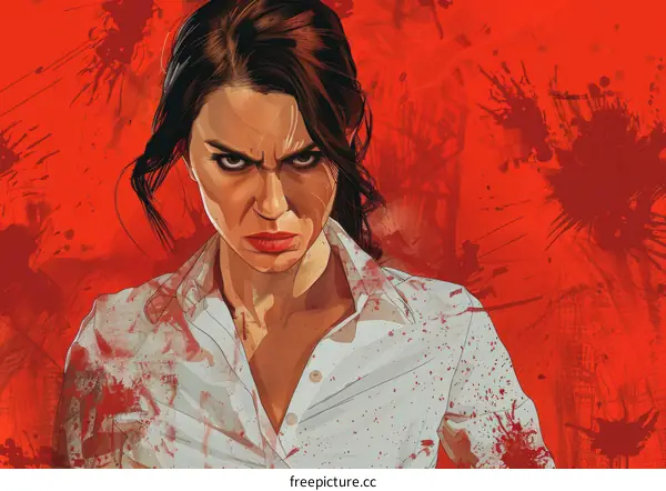 Portrait of a Woman in a White Shirt